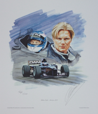 Mika Salo - Arrows A19, F1 print by Simon Taylor