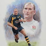 Laurence Dallaglio Watercolour by Simon Taylor