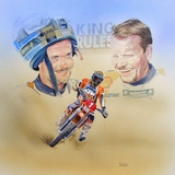 Enduro Mixed Media painting by Simon Taylor